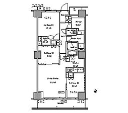パークアクシス豊洲 3LDKの間取図画像