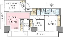 Brilliaist東雲キャナルコート 2SLDKの間取図画像