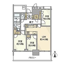ベイズタワー&ガーデン 3LDKの間取図画像