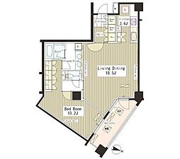 ParkAxis恵比寿 1LDKの間取図画像
