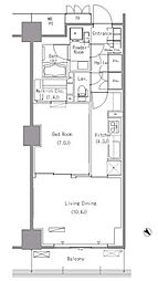 パークアクシス豊洲 1LDKの間取図画像