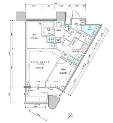 パークタワー勝どきサウス 2LDKの間取図画像