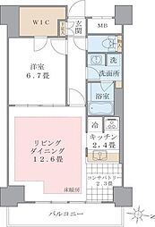 Brilliaist東雲キャナルコート 1LDKの間取図画像