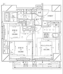 メインステージ新橋 2DKの間取図画像