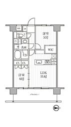 SEASONFLATS木場 2LDKの間取図画像