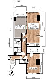 マイキャッスル水天宮前弐番館 2LDKの間取図画像