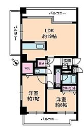 サングランパ 2LDKの間取図画像