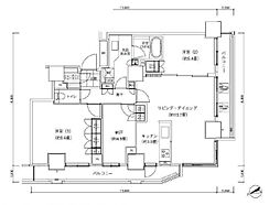 ParkCube愛宕山タワー 2SLDKの間取図画像