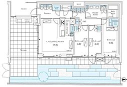 三田ガーデンヒルズヴィラ 3LDKの間取図画像