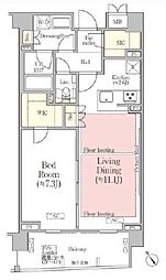 バウスステージ南青山 1LDKの間取図画像