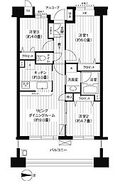 パークビューステージ東陽町 3LDKの間取図画像