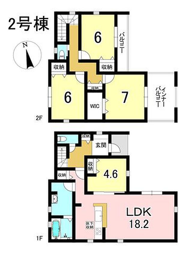 2号棟 4LDK 土地面積177.14m2 建物面積113.45m2