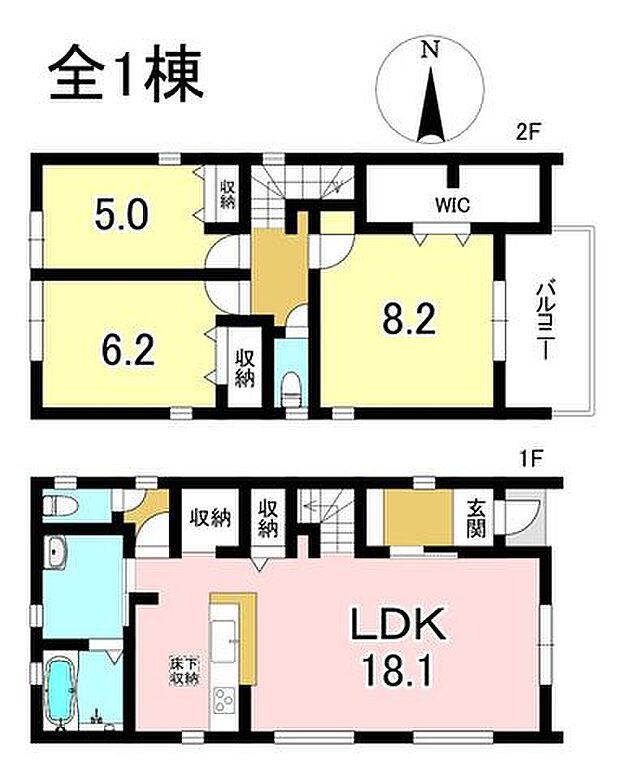 3LDK+S 土地面積181.41m2 建物面積95.65m2