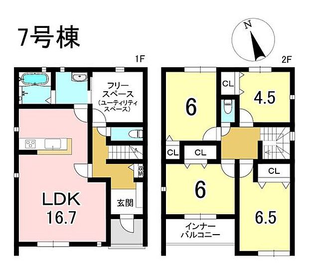 7号棟 4LDK+S 土地面積278.65m2 建物面積103.92m2