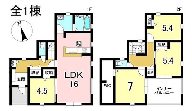 4LDK+S 土地面積179.64m2 建物面積110.97m2