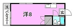 カーサジューロ ワンルームの間取図画像