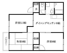 フローラル和泉A 3DKの間取図画像