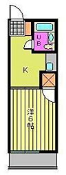 ハイツ萱町 1Kの間取図画像