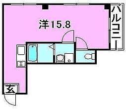 ピカデリー・サーカス ワンルームの間取図画像