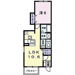 アランチェートオレンジ畑 1LDKの間取図画像