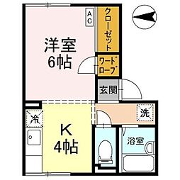 間取図画像 1K