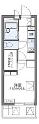 レオパレス雄新ひまわり 1Kの間取図画像
