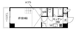 ステューディオツキヤマ 1Kの間取図画像