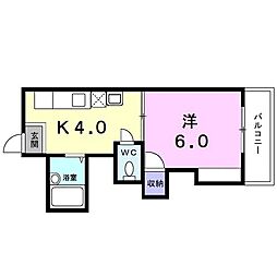間取図画像 1K