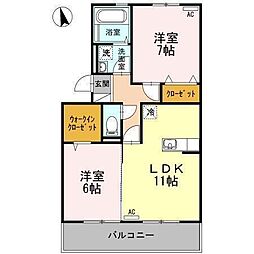 間取図画像 2LDK