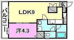 メゾン・ド・エスイーシー 1LDKの間取図画像