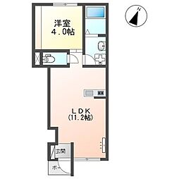 グランツ 1LDKの間取図画像