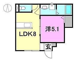 ACTY祇園 1LDKの間取図画像