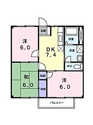 ニューシティ古川 3DKの間取図画像