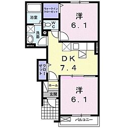間取図画像 2DK