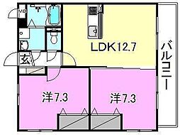 間取図画像 2LDK
