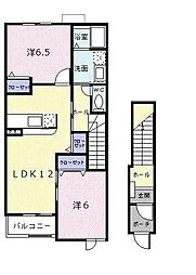ピエタフィリアーレ椿B 2LDKの間取図画像