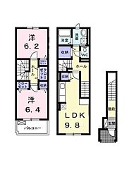 ニューカーサ・SB 2DKの間取図画像