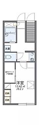 レオパレスフローラ湯築 1Kの間取図画像