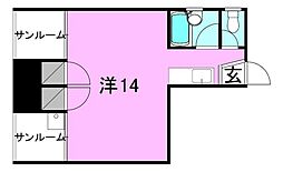 ブランドール松前町 ワンルームの間取図画像