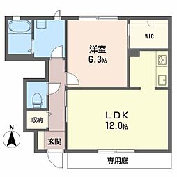 ディアス・ブランシェ・N 1LDKの間取図画像