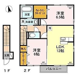 バリュアブルA 2LDKの間取図画像