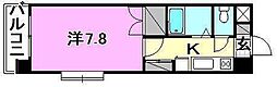 ジョイフル朝生田 1Kの間取図画像