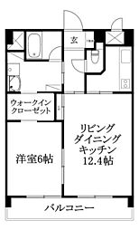 ネバーランド 1LDKの間取図画像