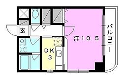 ベルメゾンスエヒロ 1DKの間取図画像