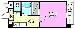 第3ハイツ宮田町 1Kの間取図画像
