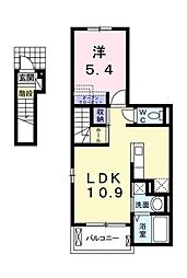 ユリウス南江戸1 1LDKの間取図画像