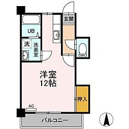 ドールハウス雄郡 ワンルームの間取図画像