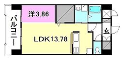 ロイヤルスイート衣山 1LDKの間取図画像
