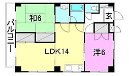 メゾンドK 2LDKの間取図画像
