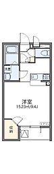 レオネクストル・コフレ 1Kの間取図画像